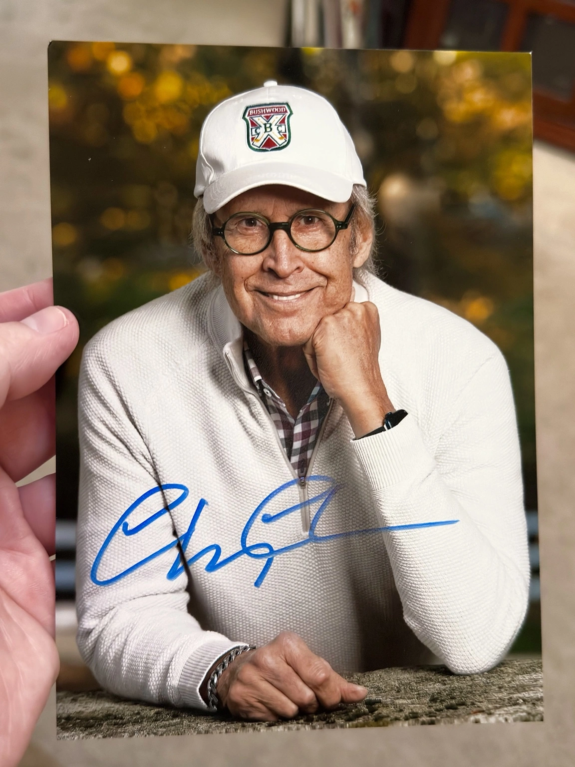Chevy Chase sent one of his own signed 5×7 photos.