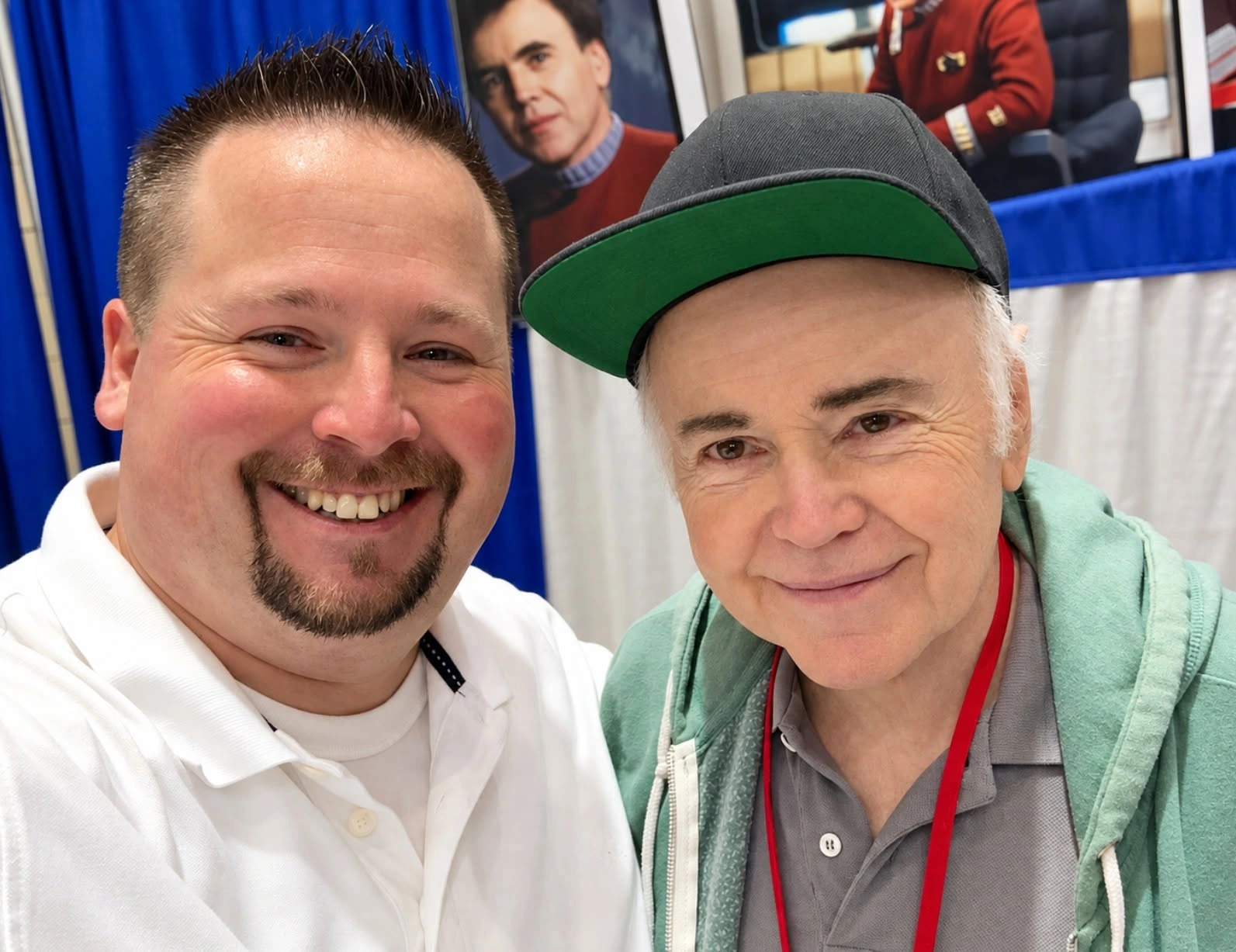 Scott Brooks smiling with Walter Koenig, Star Trek’s original Pavel Chekov.